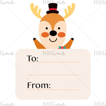 Karácsonyi levél kártya vektor