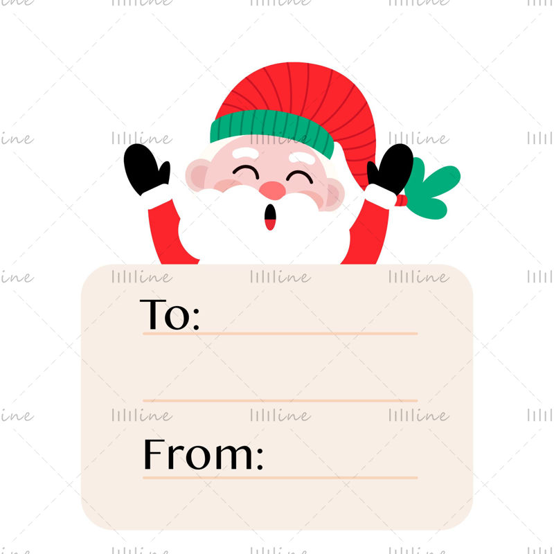 Vetor de cartão de carta de Natal