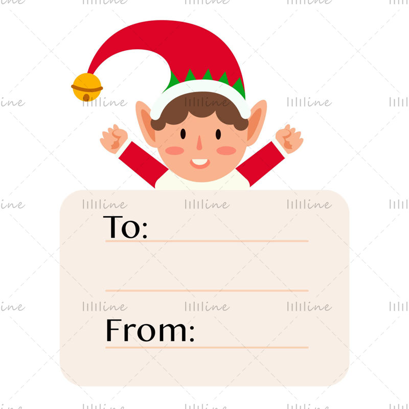 Karácsonyi levél kártya vektor