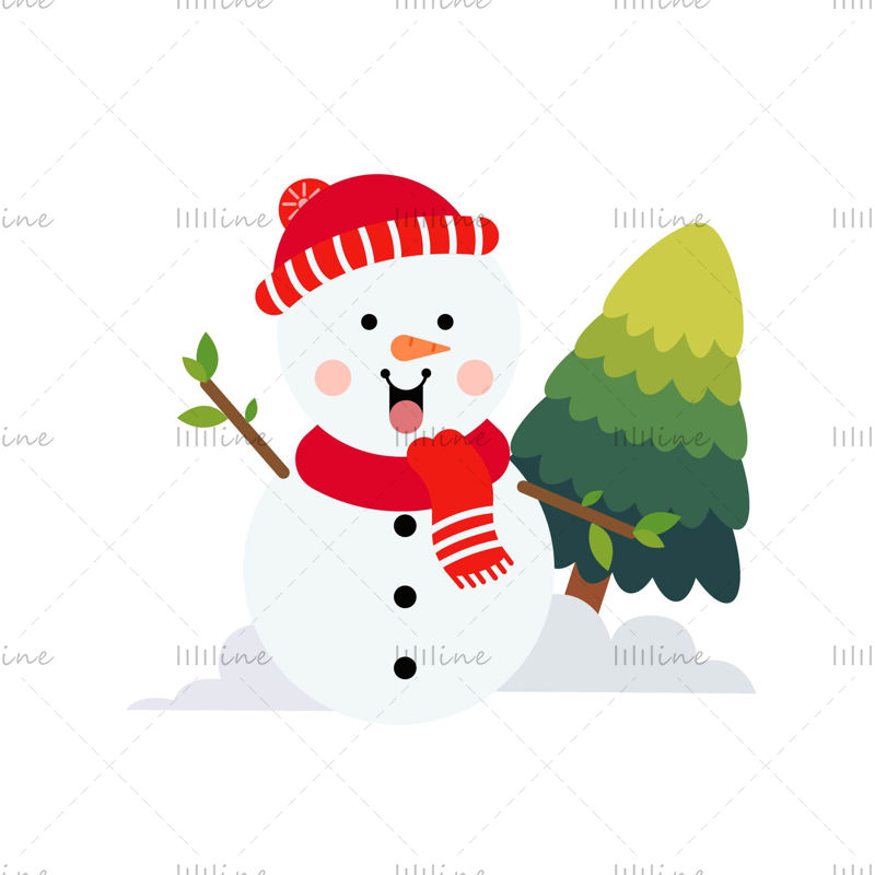 Christmas Character Element Vector