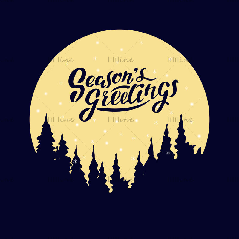 Saludos de temporada vector hand lettering