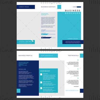Financial business vector foldout template