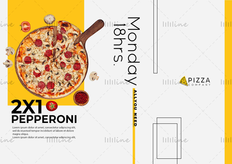 Simple and stylish food restaurant brochure vector template