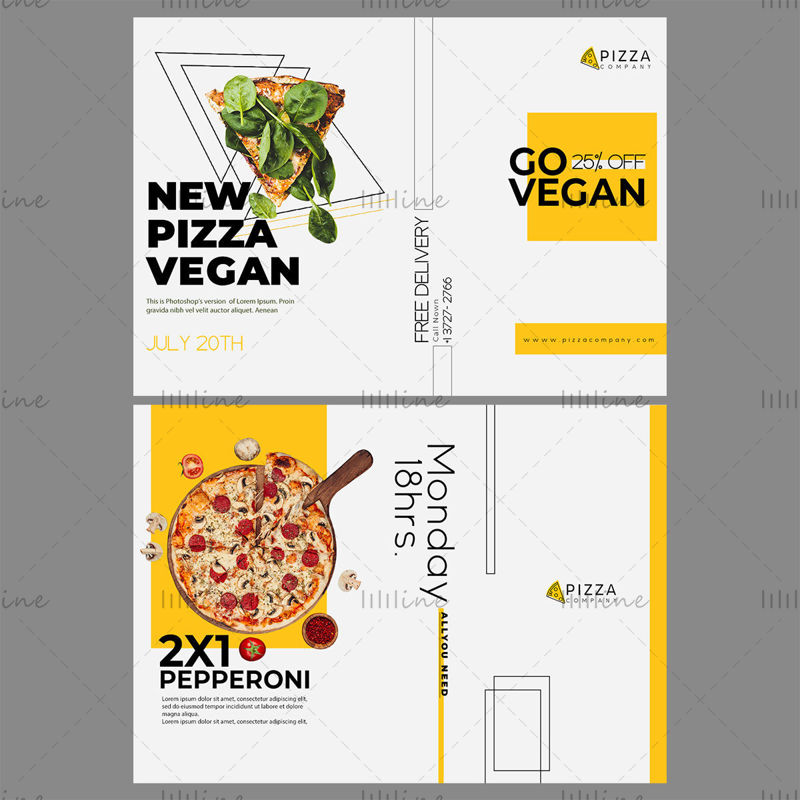 Șablon vectorial de broșură pentru restaurant alimentar simplu și elegant