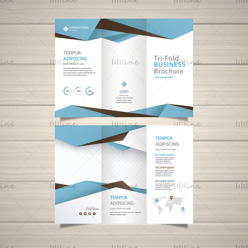 Tri-fold vector brochure