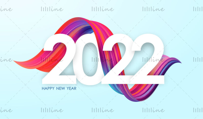 Creative New Year Stereo Vector Font Design