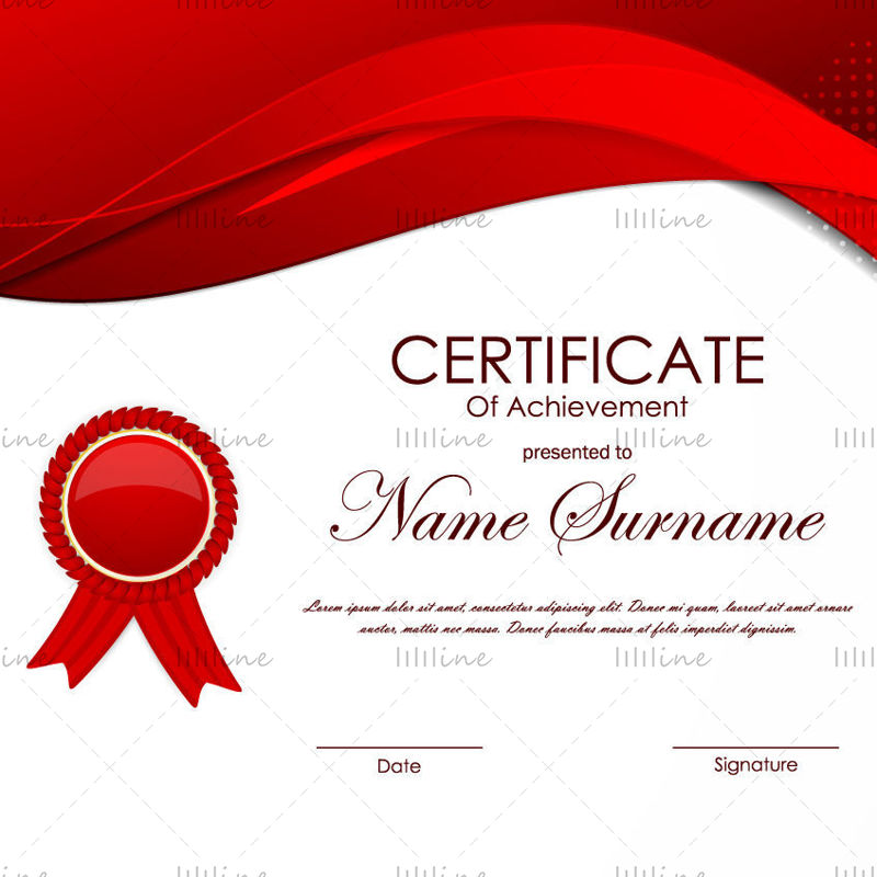 Power of attorney and certificate vector design template