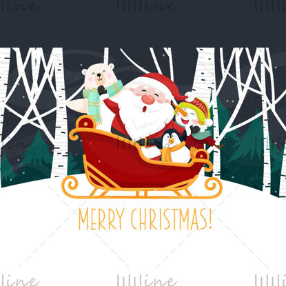 Christmas vector cartoon illustration