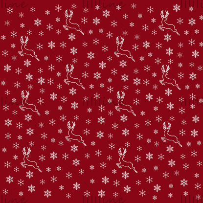 Patterns of deers and snowflakes