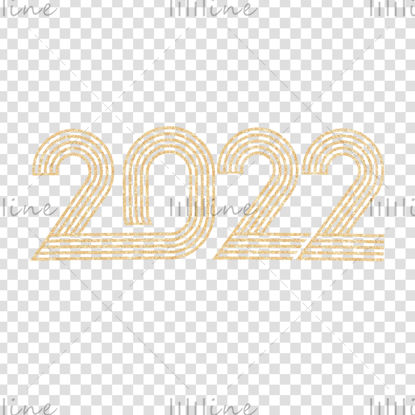 2022 An Nou fericit text titlu cuvânt litere tip font script scris de mână logo pictogramă font art deco design font