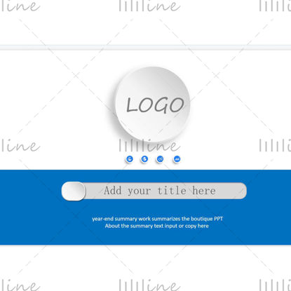 Blue pure minimalist ppt template