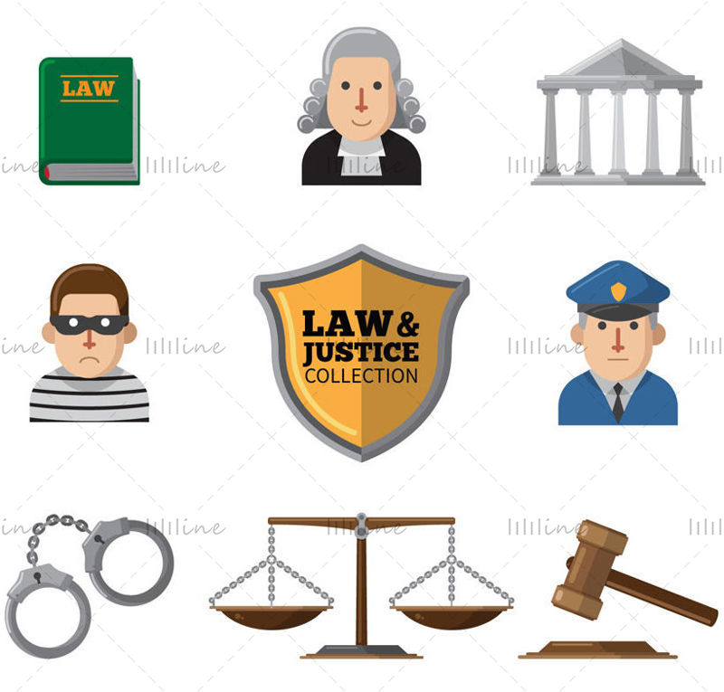 Creative law vector icon