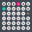 Shopping element color vector icon ppt format combination icon