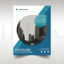 Blue geometric creative cover poster leaflet vector