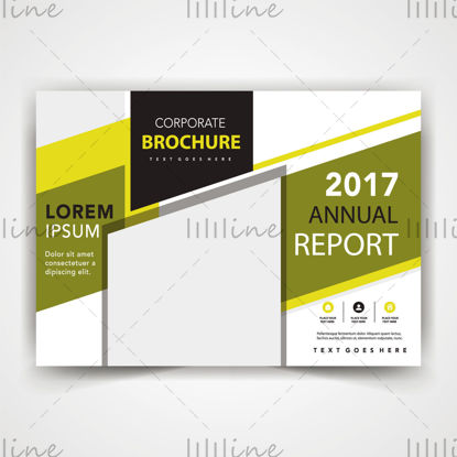 Green corporate brochure cover vector EPS