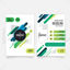 Green business brochure cover poster flyer vector EPS