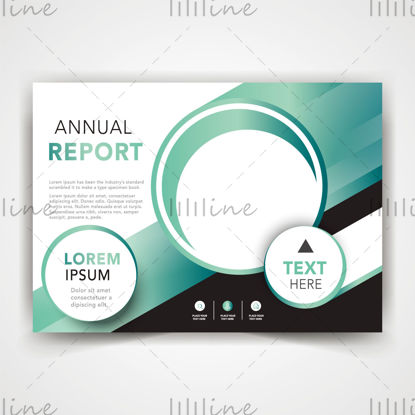 Lake green brochure cover vector template