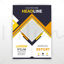 Black yellow corporate business brochure flyer poster vector template