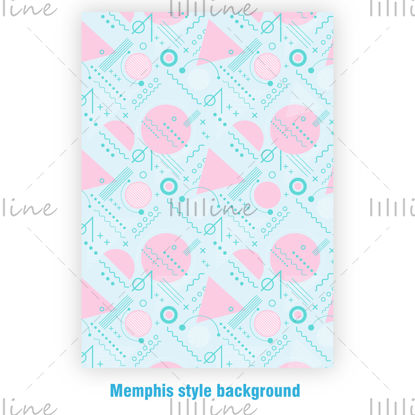 Memphis background. Memphis pattern. Colorful geometric background. Cover.