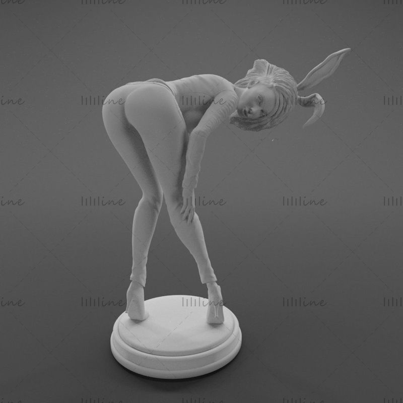 Bunny Girl 3D model Ready Print