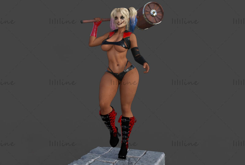 Harley Quinn - Model de imprimare 3D statuie DC Comics