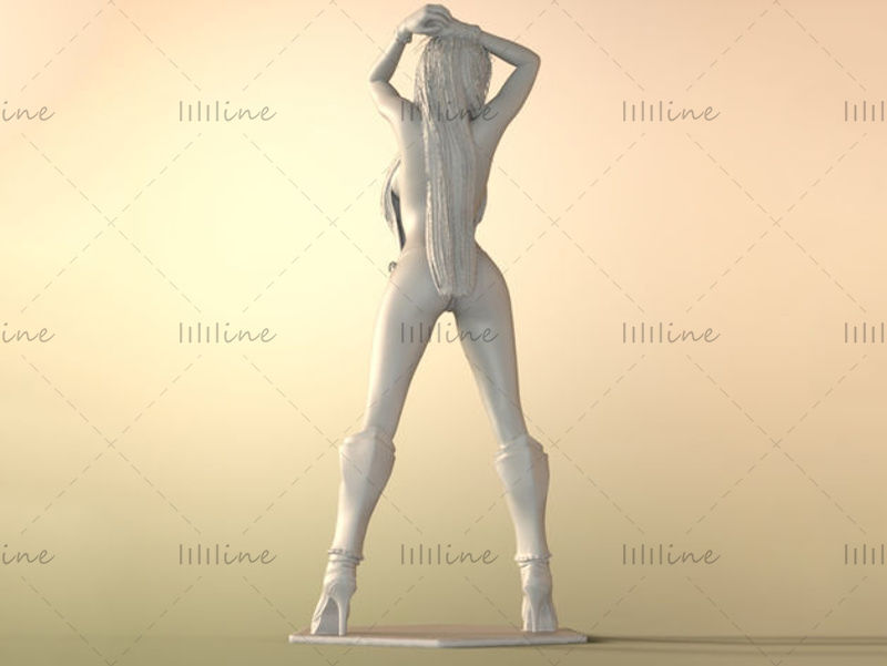 Статуя горячей секс-девушки 3D модель Готовая печать