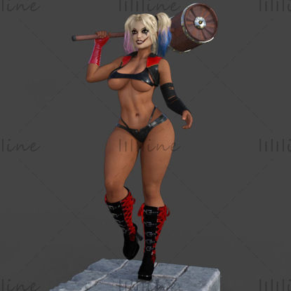 Harley Quinn - Model de imprimare 3D statuie DC Comics
