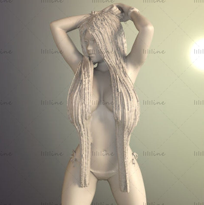 Hot Sex Girl Statue Model 3D Ready Print