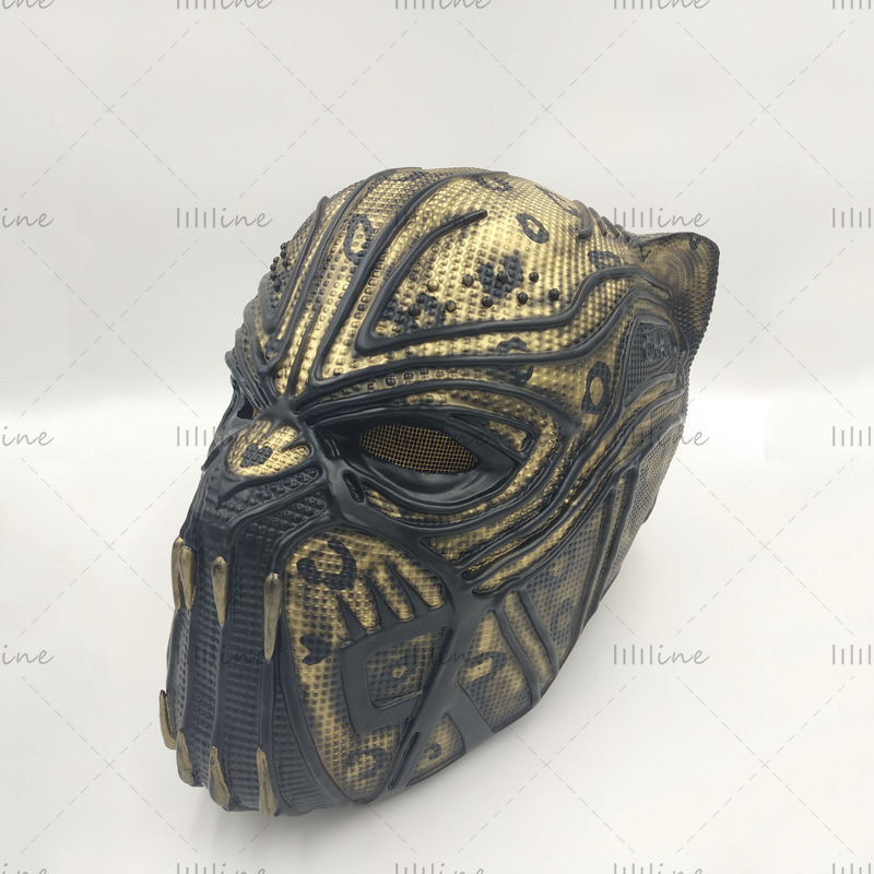 Killmonger hjelm svart panter 3D-utskriftsmodell