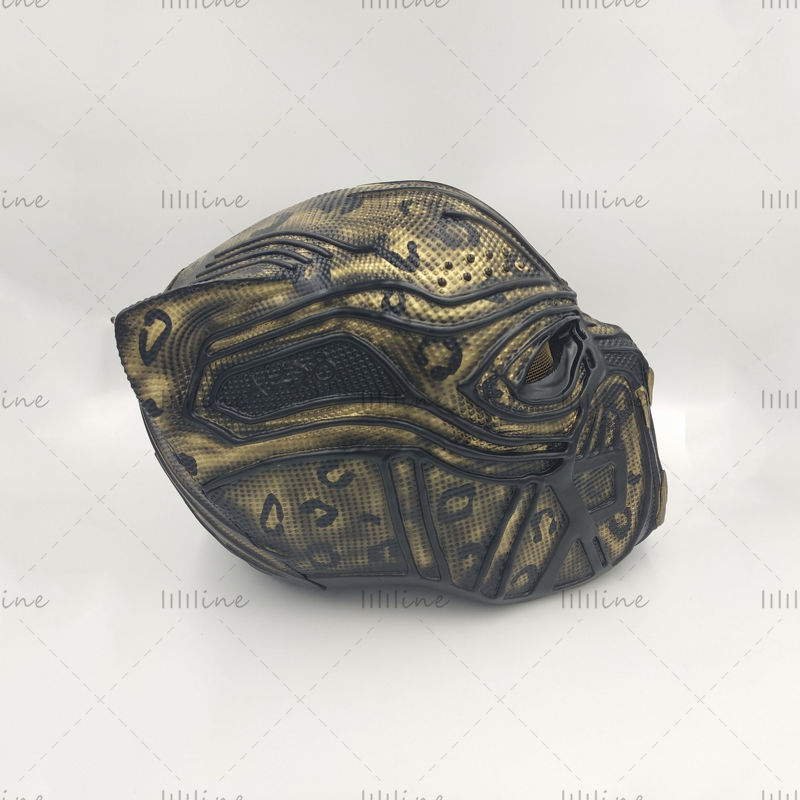 Modelo de impresión en 3D de la pantera negra del casco Killmonger