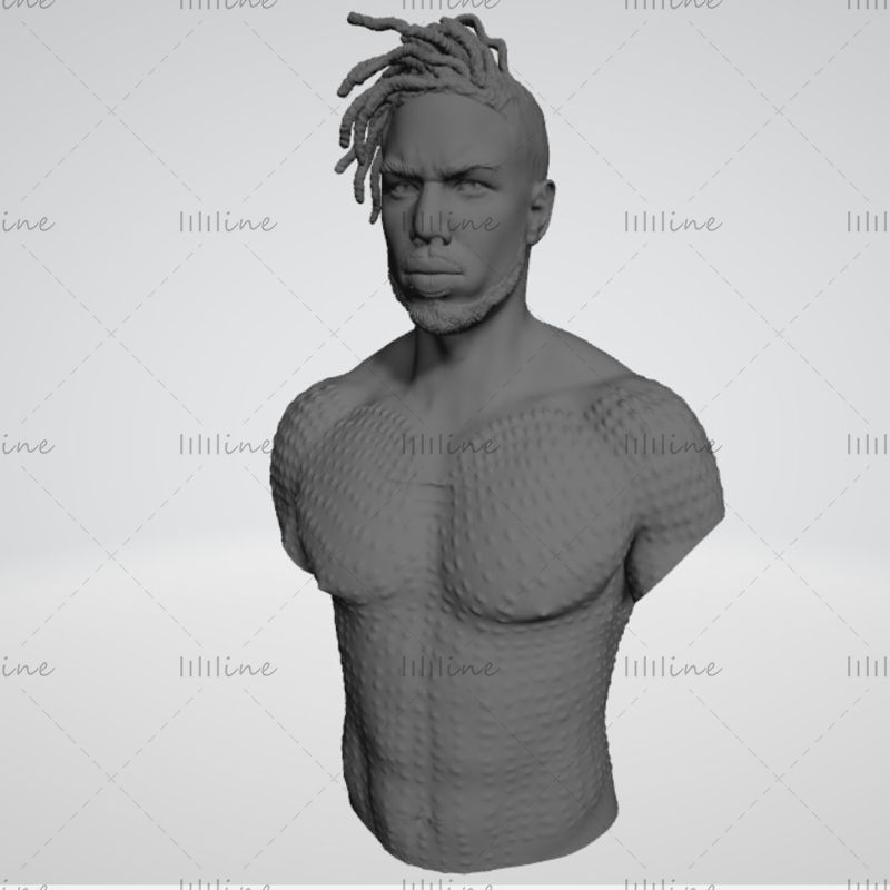 Modello di stampa 3D del busto di Killmonger