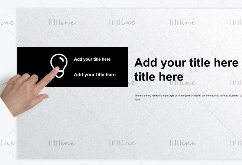 Pure black and white simple ppt template
