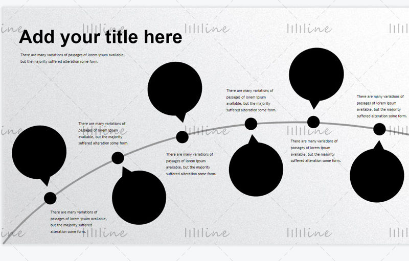 Pure black and white simple ppt template