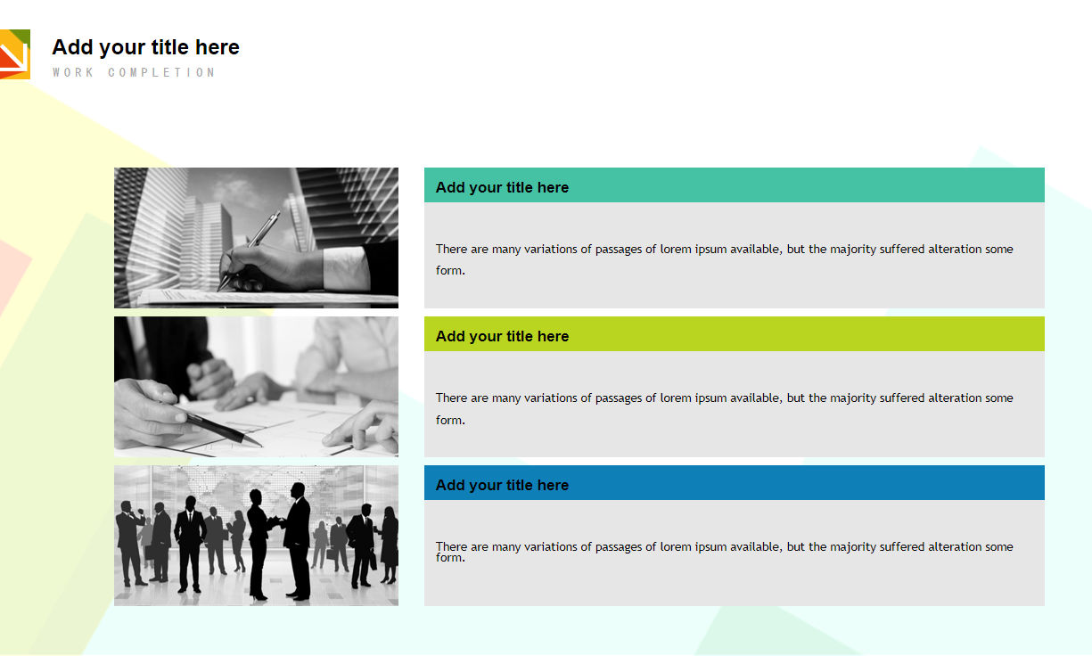 Light green theme simple ppt template