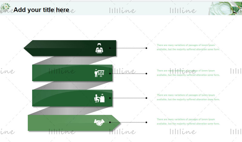 Green theme simple ppt template
