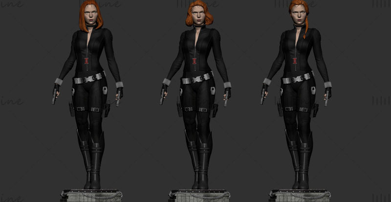 Black Widow Marvel Statue 3D print model