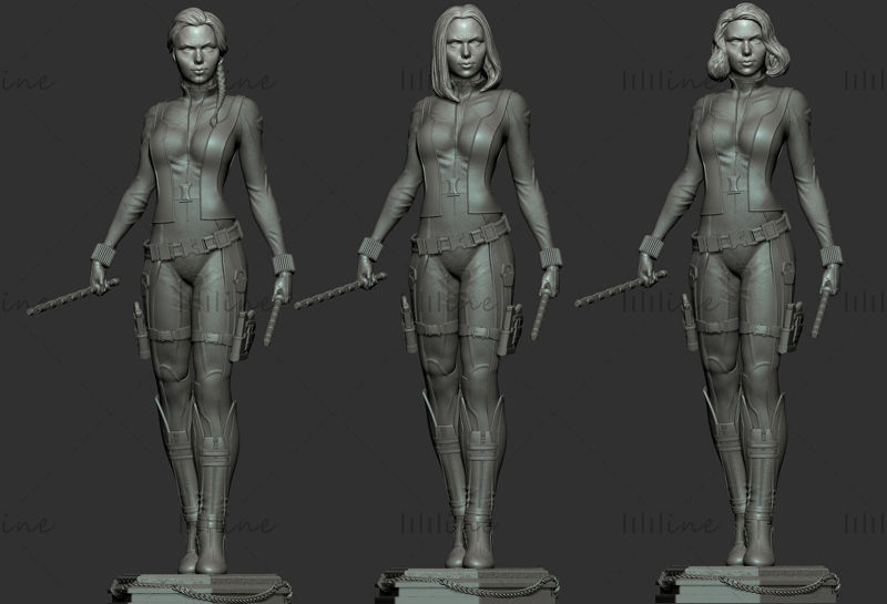 Model de imprimare 3D Statuia Marvel Black Widow