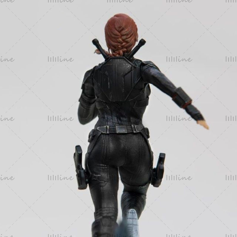Black Widow Marvel Statue Modello 3D pronto per la stampa