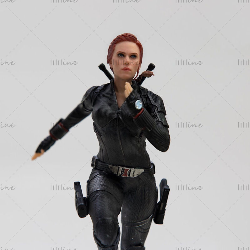 Black Widow Marvel Statue 3D Model Ready to Print