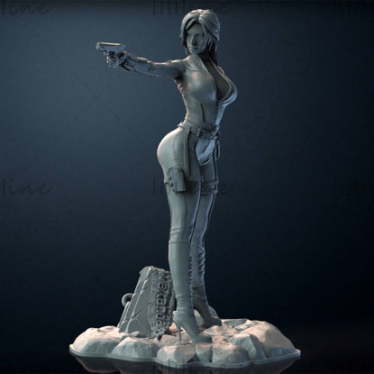 Black Widow Marvel Statue Model 3D Print