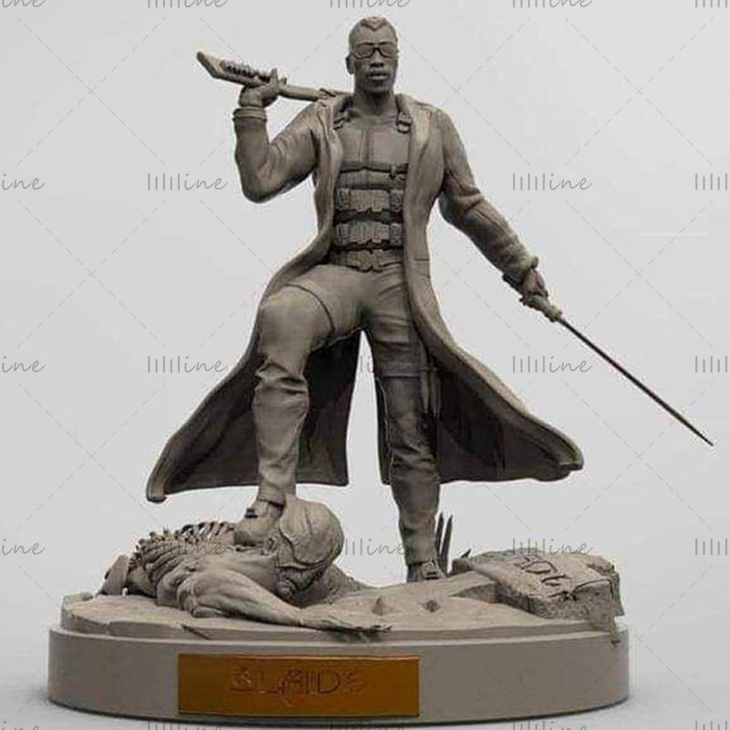 Blade Marvel Statue Modello 3D pronto per la stampa