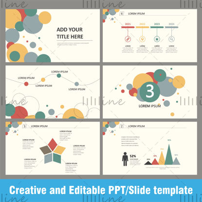 Modern PPT slides presentation template fashionable premium style Easily editable