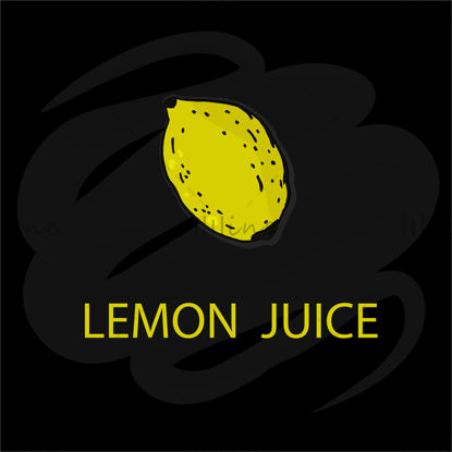 Лимонный сок. Фрукты. Лимон на черном фоне. Набор для фруктового сока, упаковки, визитки, флаера, баннера, шаблона, наклейки. Векторная иллюстрация