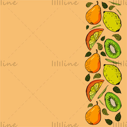 Fruit set, vector illustration, product