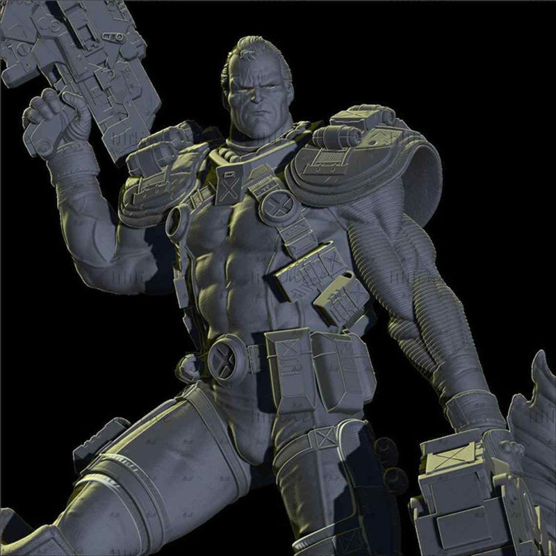 Marvel Cable Diorama 3D modell nyomtatásra készen
