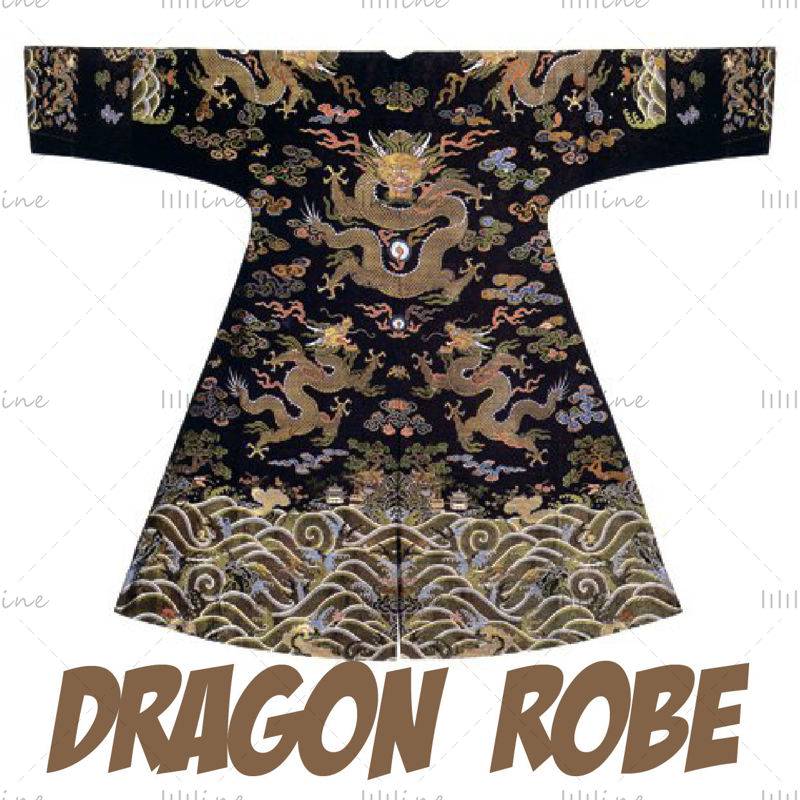 Kínai ősi császár sárkány köntös ruha mintás hímzés referencia képek