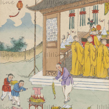 Chinese traditional festival customs - Meditation of Kinsmen on Chung yuan