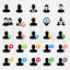 Male and female couples operator vector icon ppt format combination pptx format