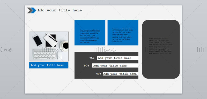 Workplace light blue simple ppt template