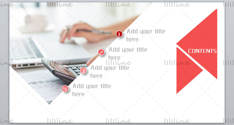 Red social workplace simple ppt template